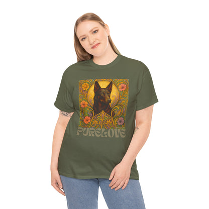 Black Kelpie Vintage Graphic T-Shirt – Unisex Cotton Tee for Dog Lovers