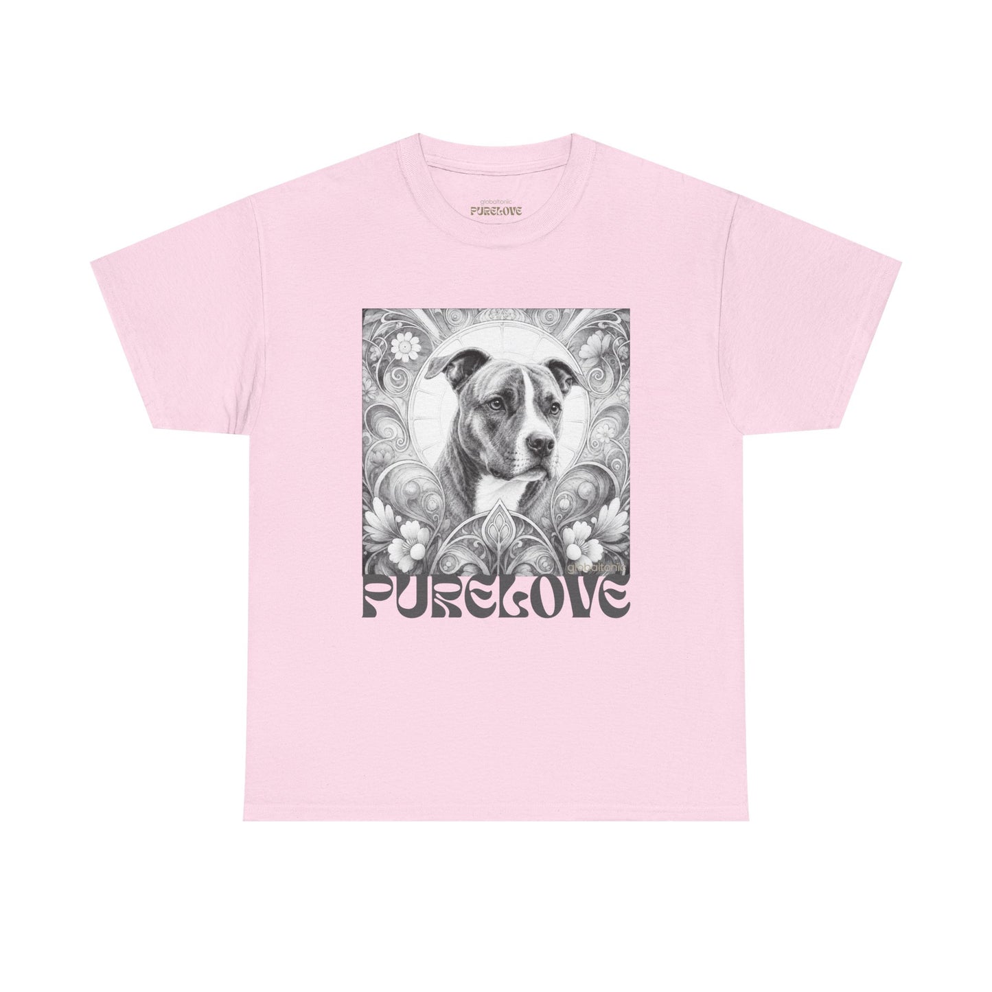 Staffy (Coco) Bull Terrier Vintage Unisex Cotton Tee for Dog Lovers (Black & White)