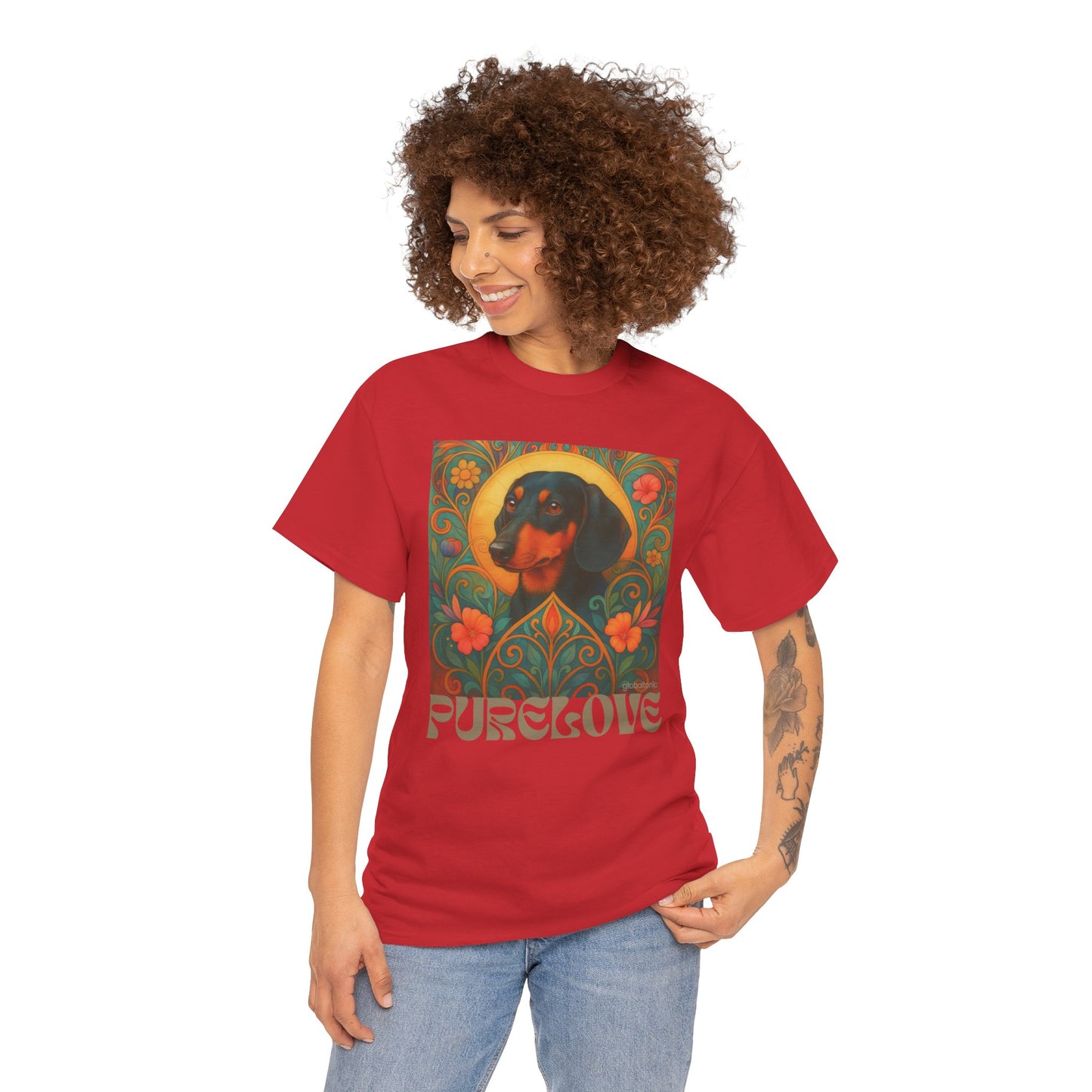 Dachshund Black Tan Shorthair Vintage Graphic T-shirt - Unisex Cotton Tee for Dog Lovers