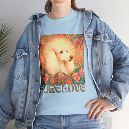 White Poodle Vintage Graphic T-Shirt – Unisex Cotton Tee for Dog Lovers