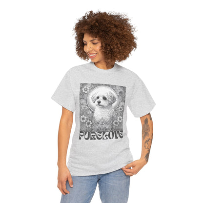 Foxypoo (Foodle) Vintage Graphic T-Shirt – Unisex Cotton Tee for Dog Lovers (Black & White)