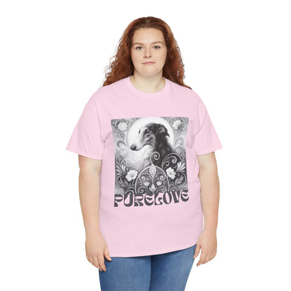 Borzoi Vintage Unisex Cotton Tee for Dog Lovers (Black & White)