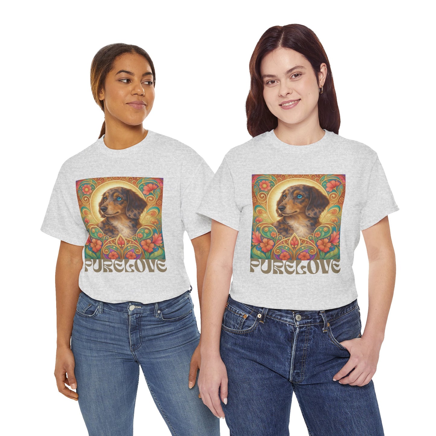Dachshund Merle Wirehaired Vintage Unisex Cotton Tee for Dog Lovers