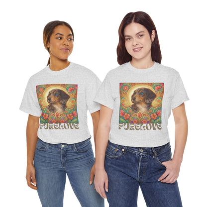 Dachshund Merle Wirehaired Vintage Unisex Cotton Tee for Dog Lovers