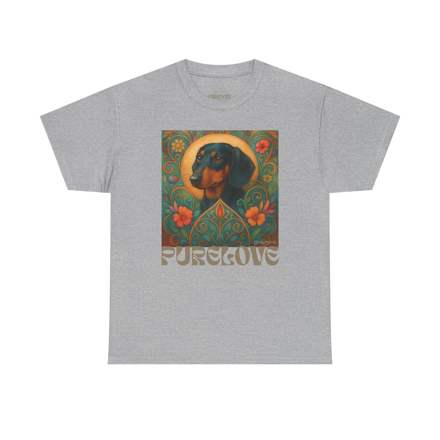 Dachshund Black Tan Shorthair Vintage Graphic T-shirt - Unisex Cotton Tee for Dog Lovers