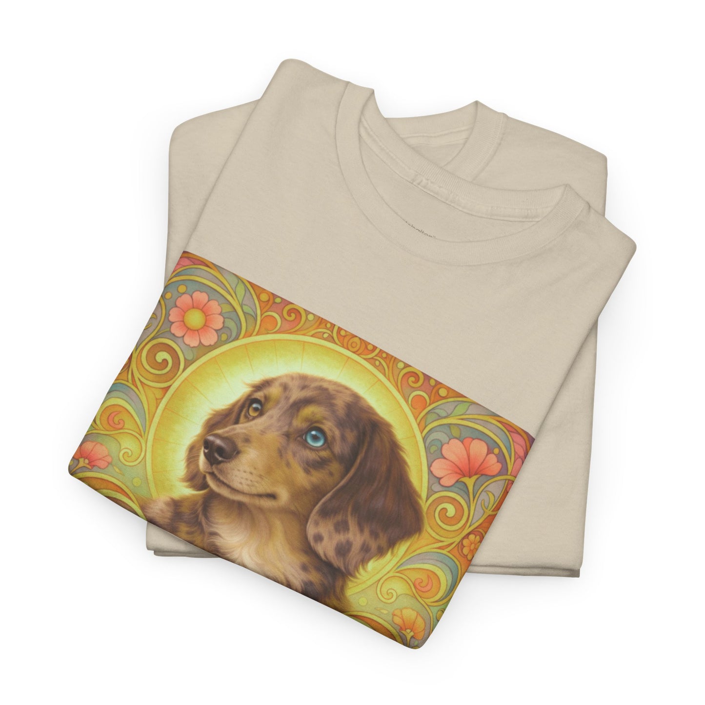 Dachshund Merle Wirehaired Vintage Unisex Cotton Tee for Dog Lovers