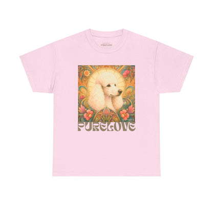 White Poodle Vintage Graphic T-Shirt – Unisex Cotton Tee for Dog Lovers