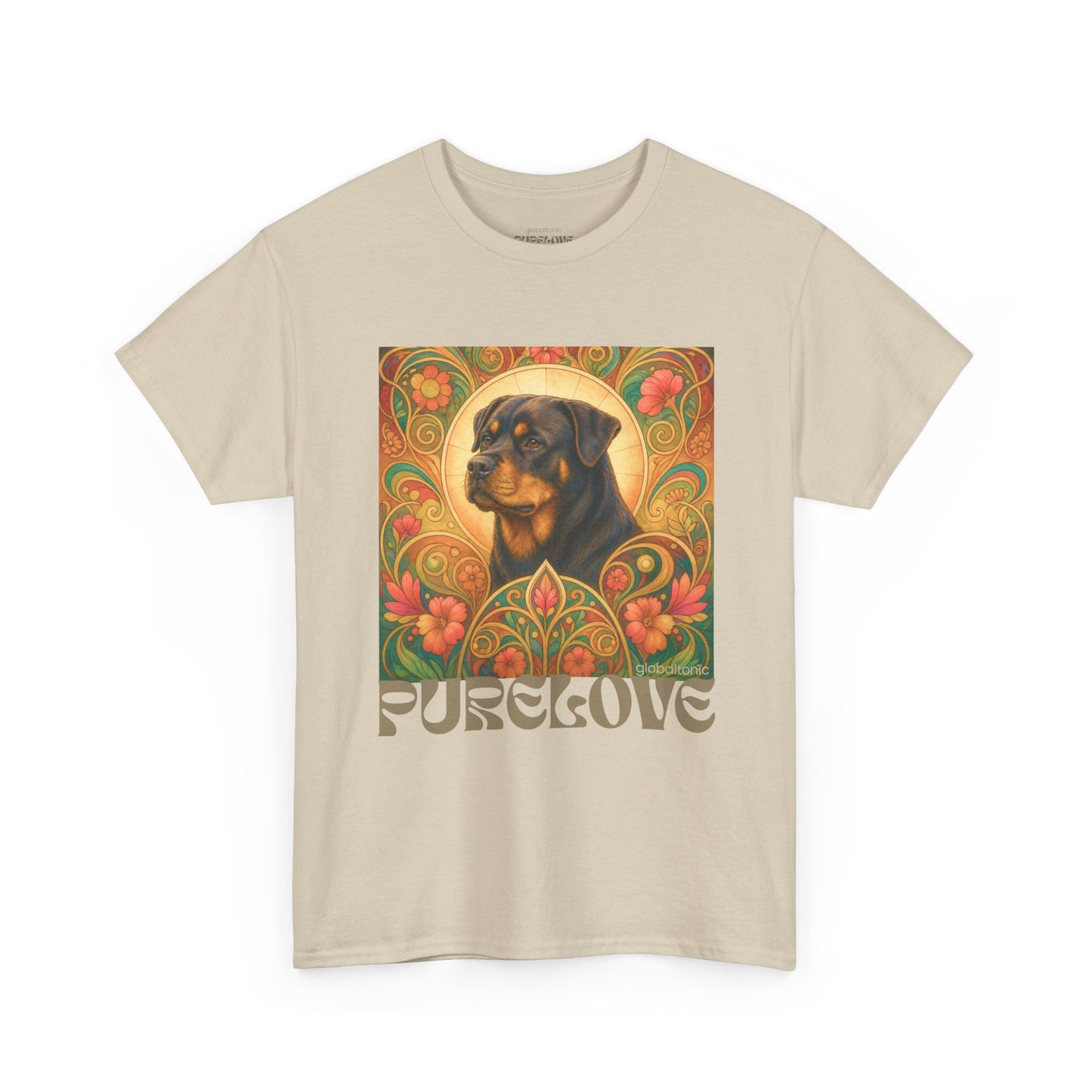 Rottweiler Buddha Vintage Graphic T-Shirt – Unisex Cotton Tee for Dog Lovers