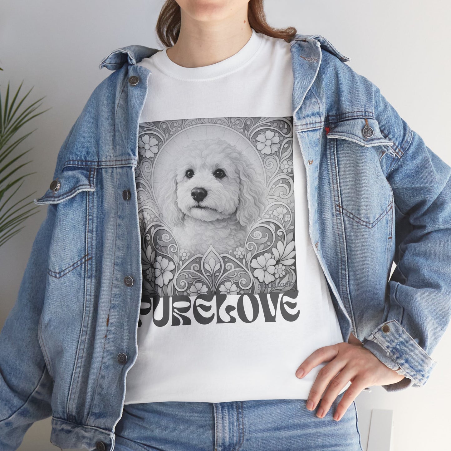 Goldendoodle (Groodle) Vintage Graphic T-Shirt – Unisex Cotton Tee for Dog Lovers (Black & White)