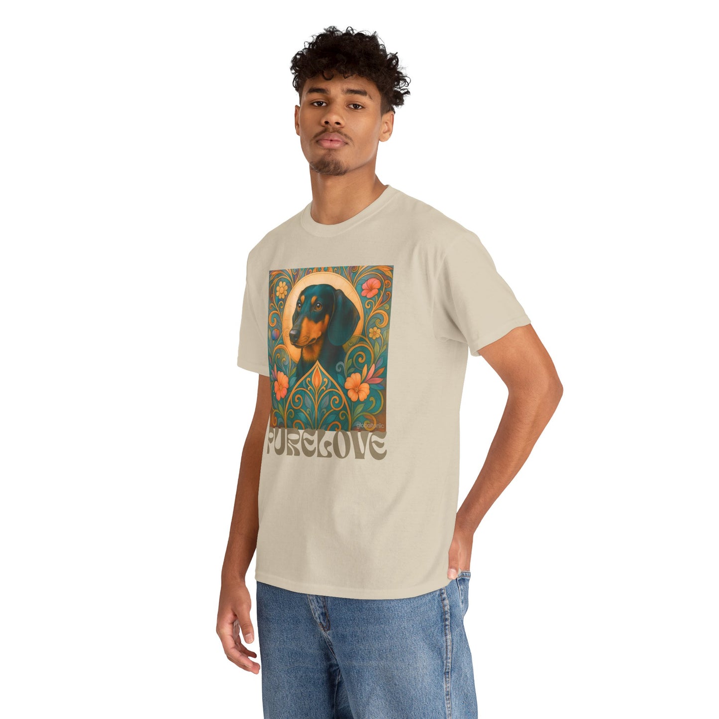 Dachshund Black Tan Shorthair Vintage Graphic T-shirt - Unisex Cotton Tee for Dog Lovers