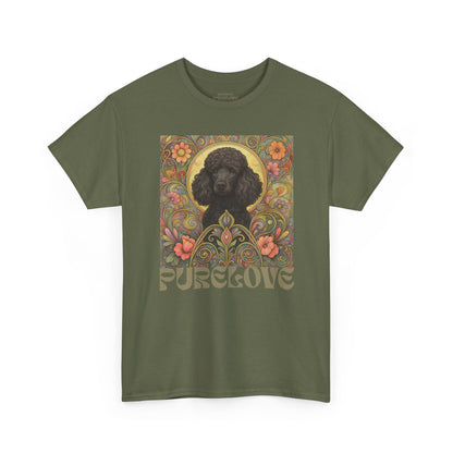 Black Poodle Vintage Graphic T-Shirt – Unisex Cotton Tee for Dog Lovers
