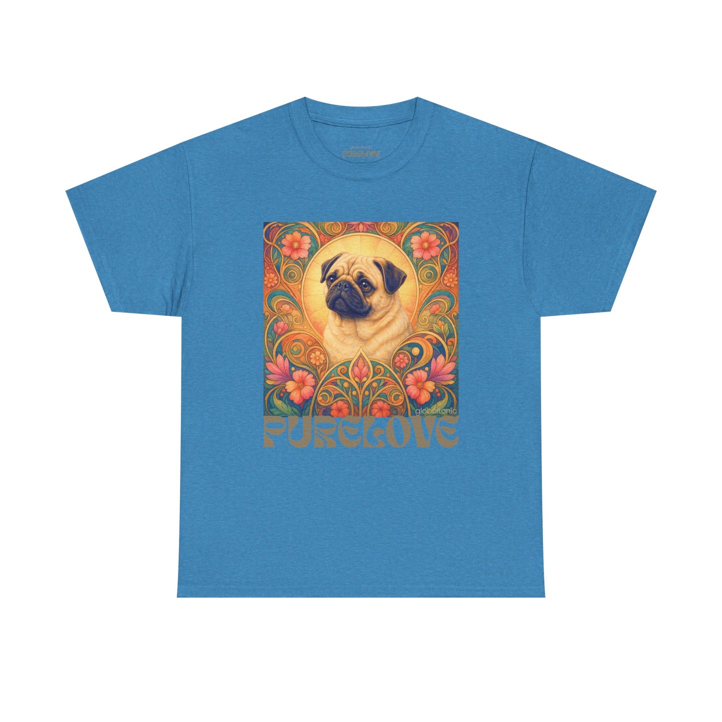 Pug Tan Vintage Graphic T-Shirt – Unisex Cotton Tee for Dog Lovers