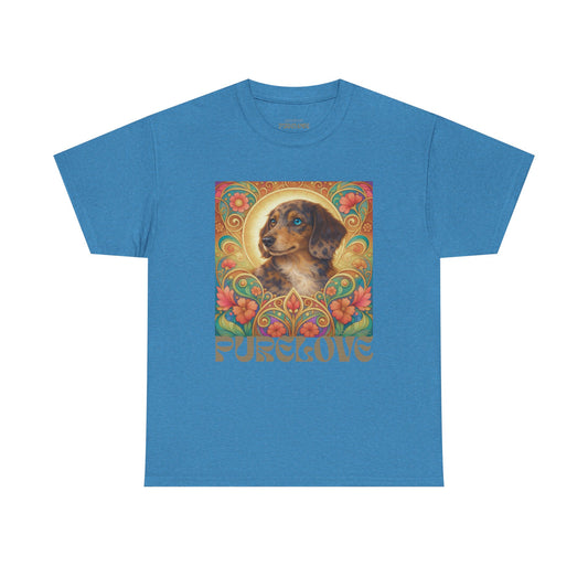Dachshund Merle Wirehaired Vintage Unisex Cotton Tee for Dog Lovers
