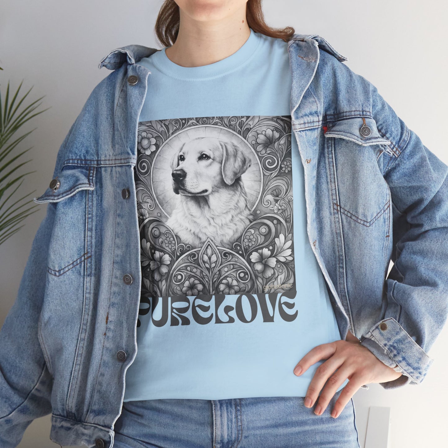 Labrador Vintage Unisex Cotton Tee for Dog Lovers (Black & White)