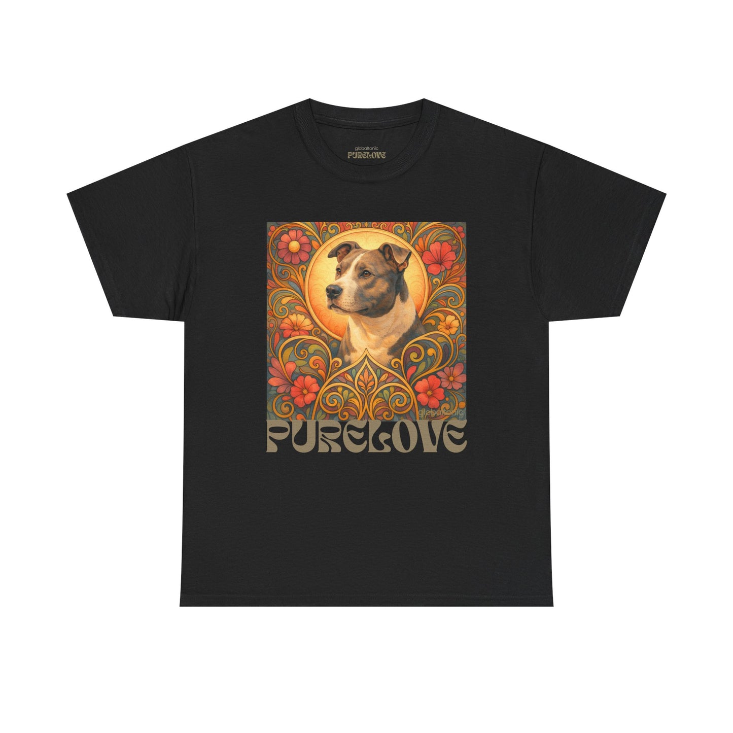 Staffy Grey & White Vintage Graphic T-Shirt – Unisex Cotton Tee for Dog Lovers