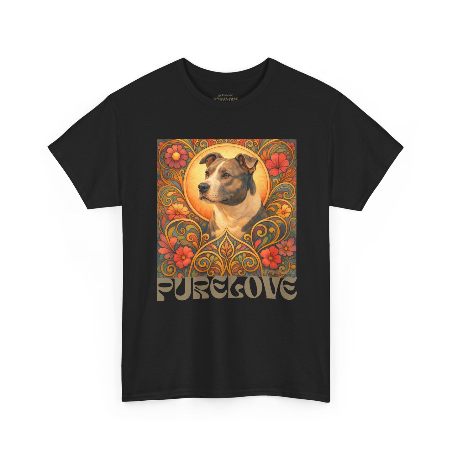 Staffy Grey & White Vintage Graphic T-Shirt – Unisex Cotton Tee for Dog Lovers