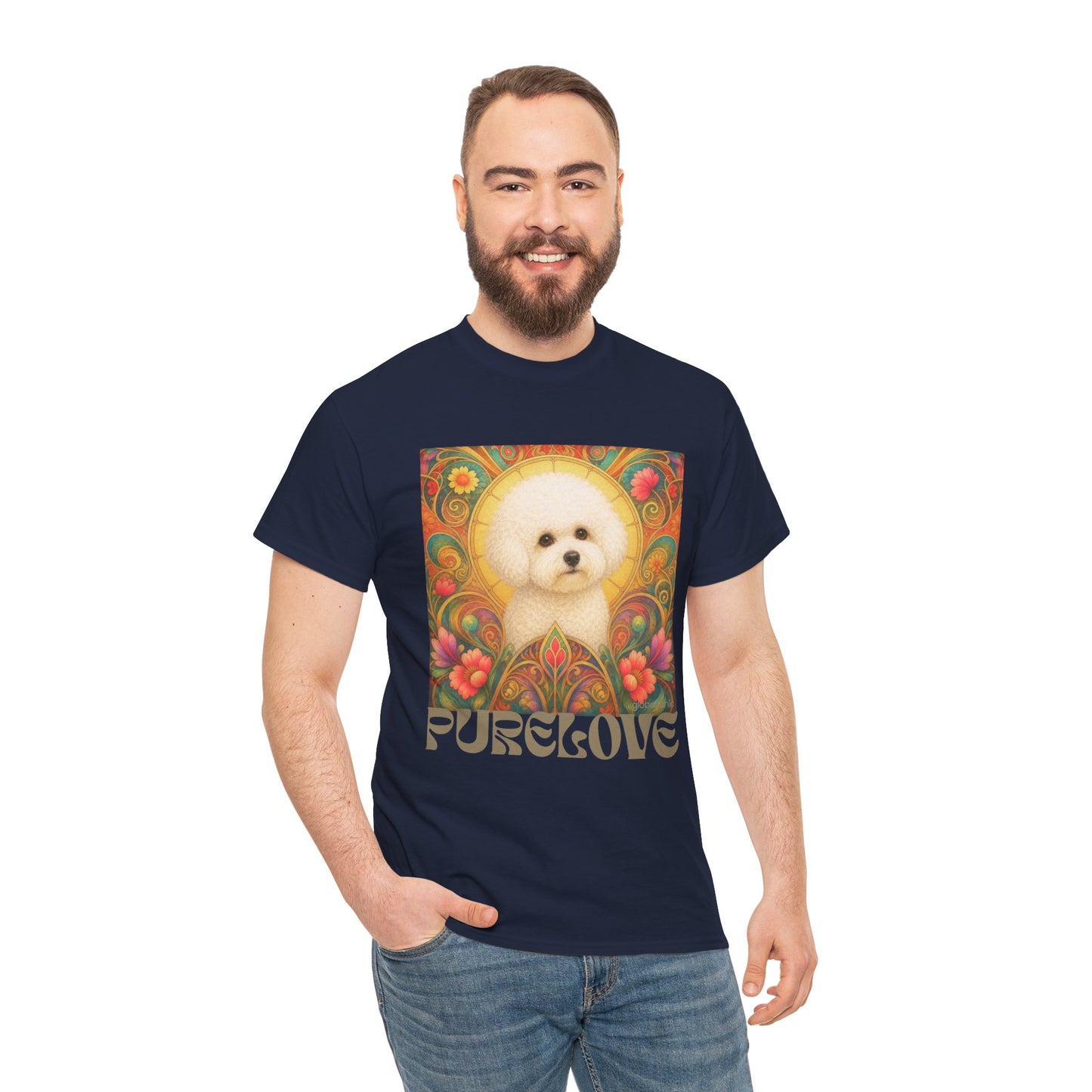 Bichon Frise Vintage Graphic T-Shirt – Unisex Cotton Tee for Dog Lovers