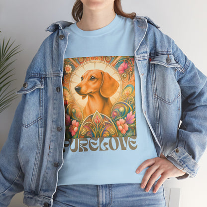 Dachshund Tan Vintage Graphic T-Shirt – Unisex Cotton Tee for Dog Lovers