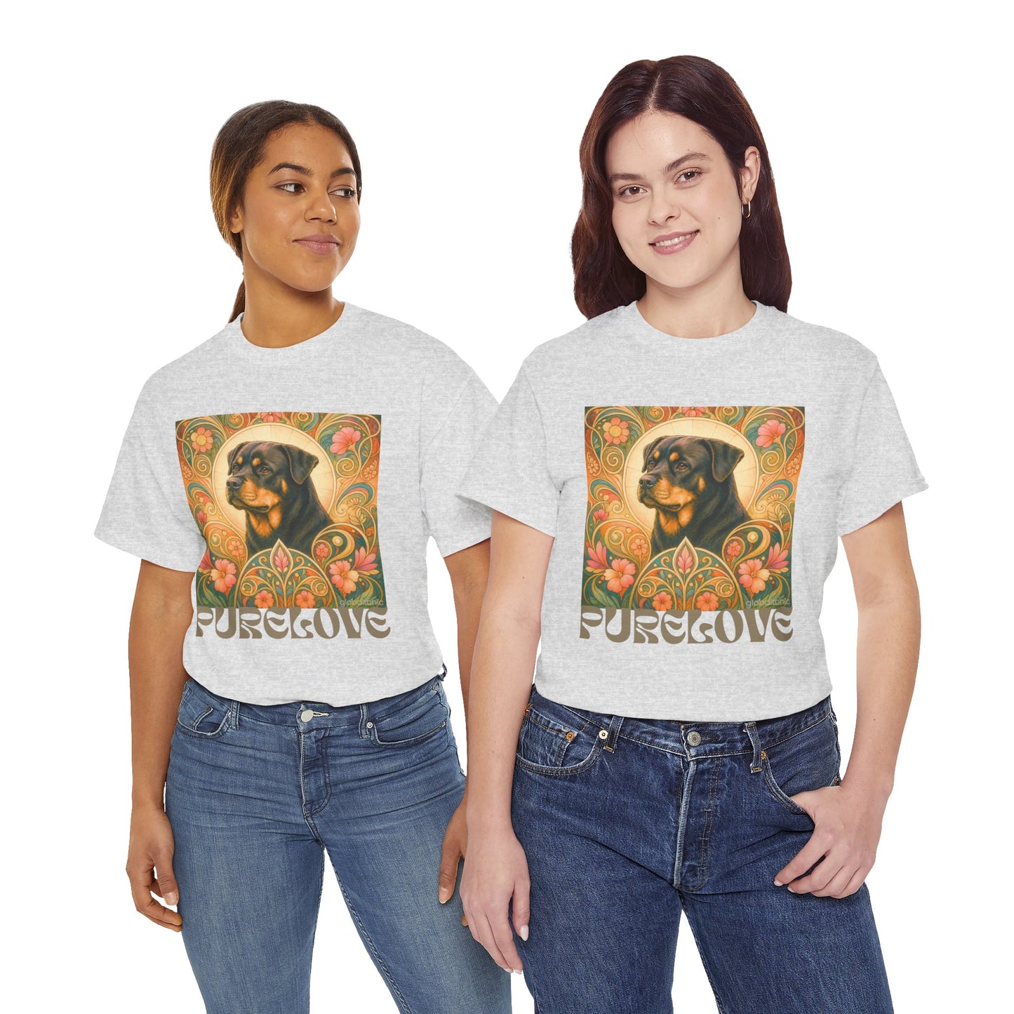 Rottweiler Buddha Vintage Graphic T-Shirt – Unisex Cotton Tee for Dog Lovers