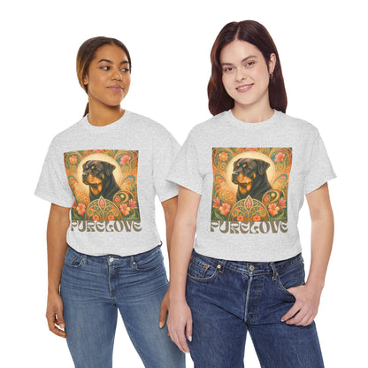 Rottweiler Buddha Vintage Graphic T-Shirt – Unisex Cotton Tee for Dog Lovers