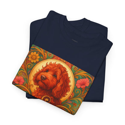 Red Cavapoo (Cavoodle) Vintage Graphic T-Shirt – Unisex Cotton Tee for Dog Lovers
