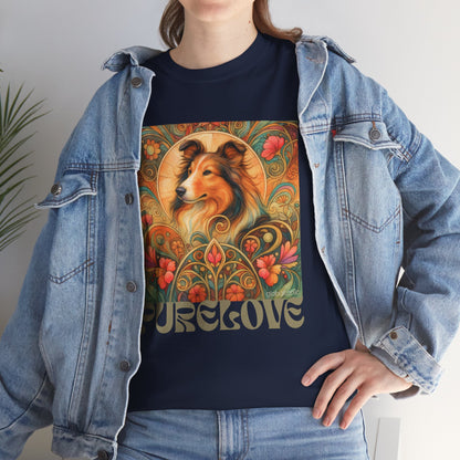 Collie Vintage Graphic T-shirt - Unisex Cotton Tee for Dog Lovers