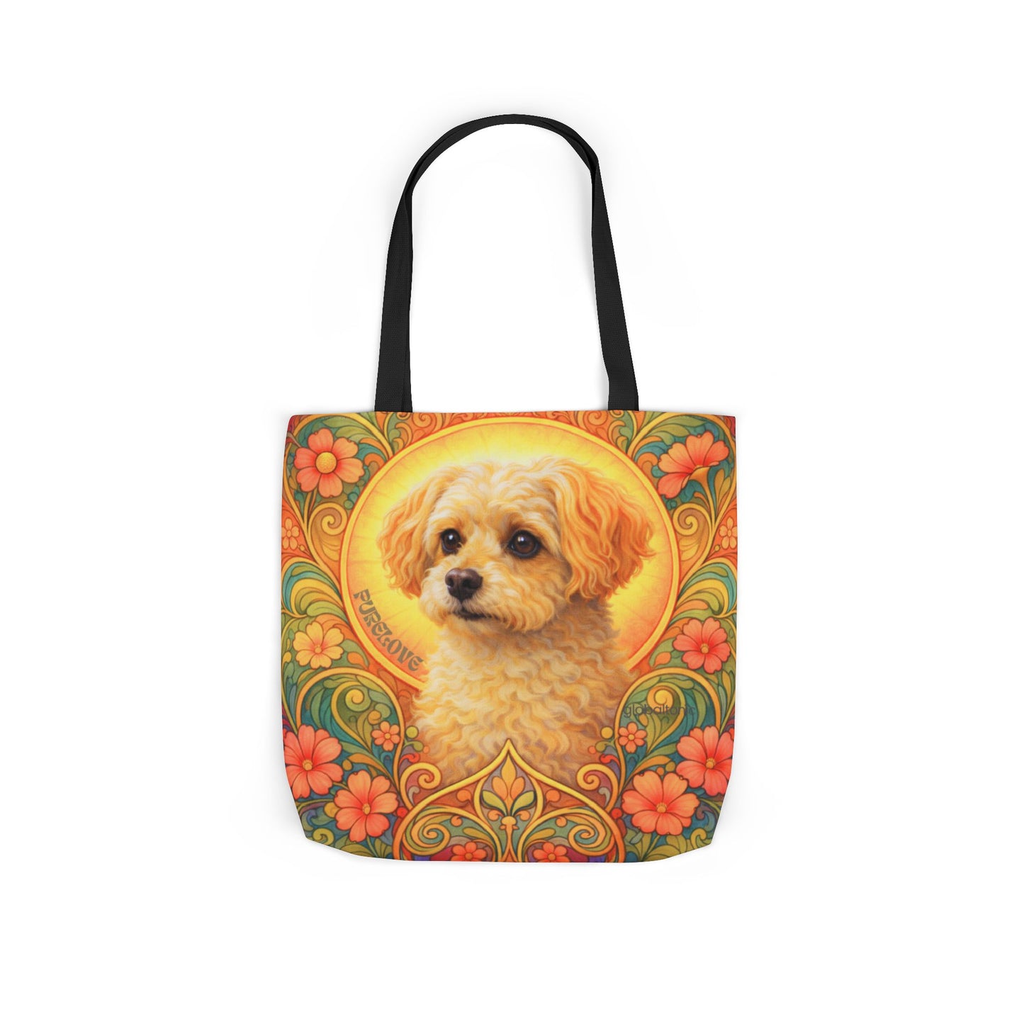 Foxypoo (Foodle) All-Over Print Canvas Tote Bag – Colourful Artistic Dog Lover Gift