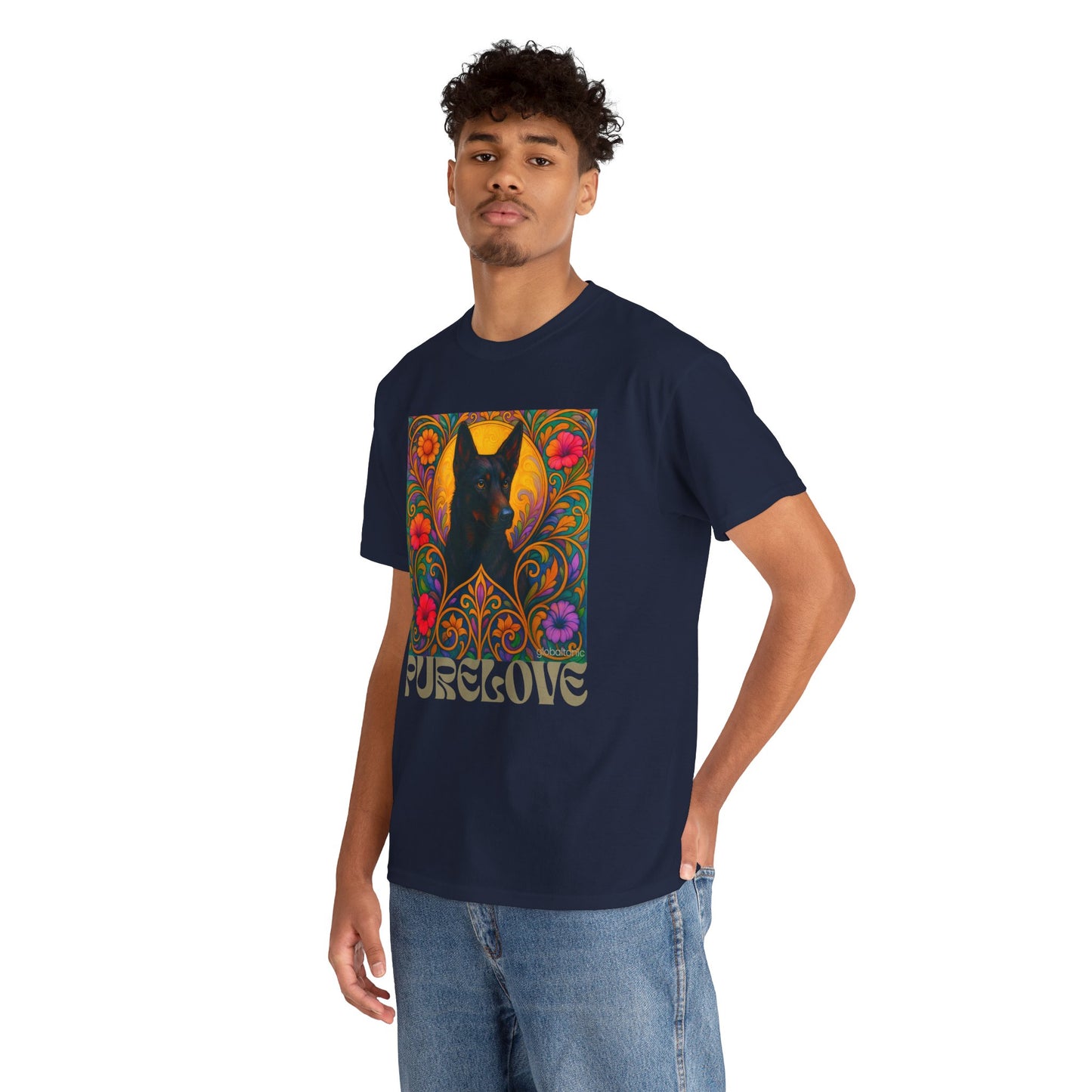 Black Kelpie Vintage Graphic T-Shirt – Unisex Cotton Tee for Dog Lovers