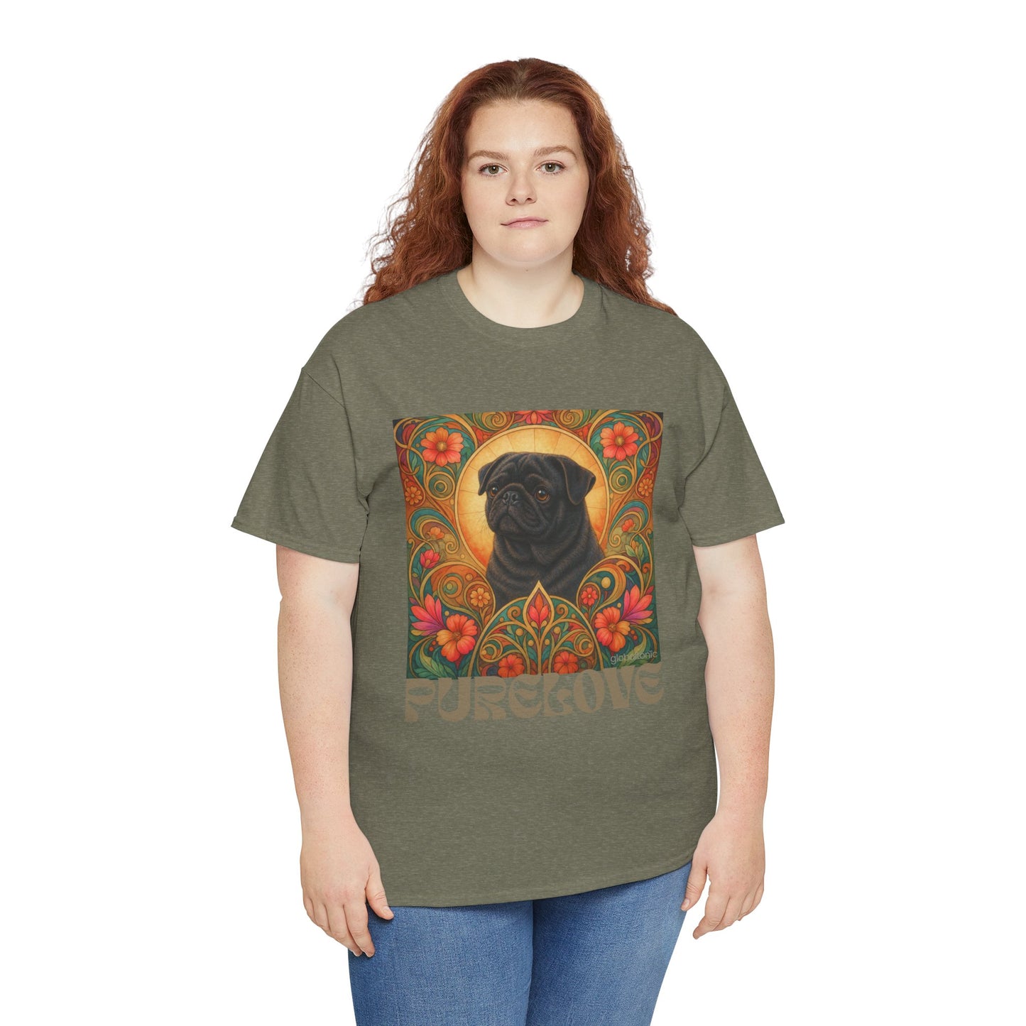 Pug Black Vintage Graphic T-Shirt – Unisex Cotton Tee for Dog Lovers