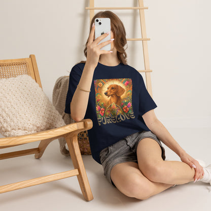 Dachshund Tan Vintage Graphic T-Shirt – Unisex Cotton Tee for Dog Lovers