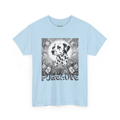 Dalmatian Vintage Unisex Cotton Tee for Dog Lovers (Black & White)