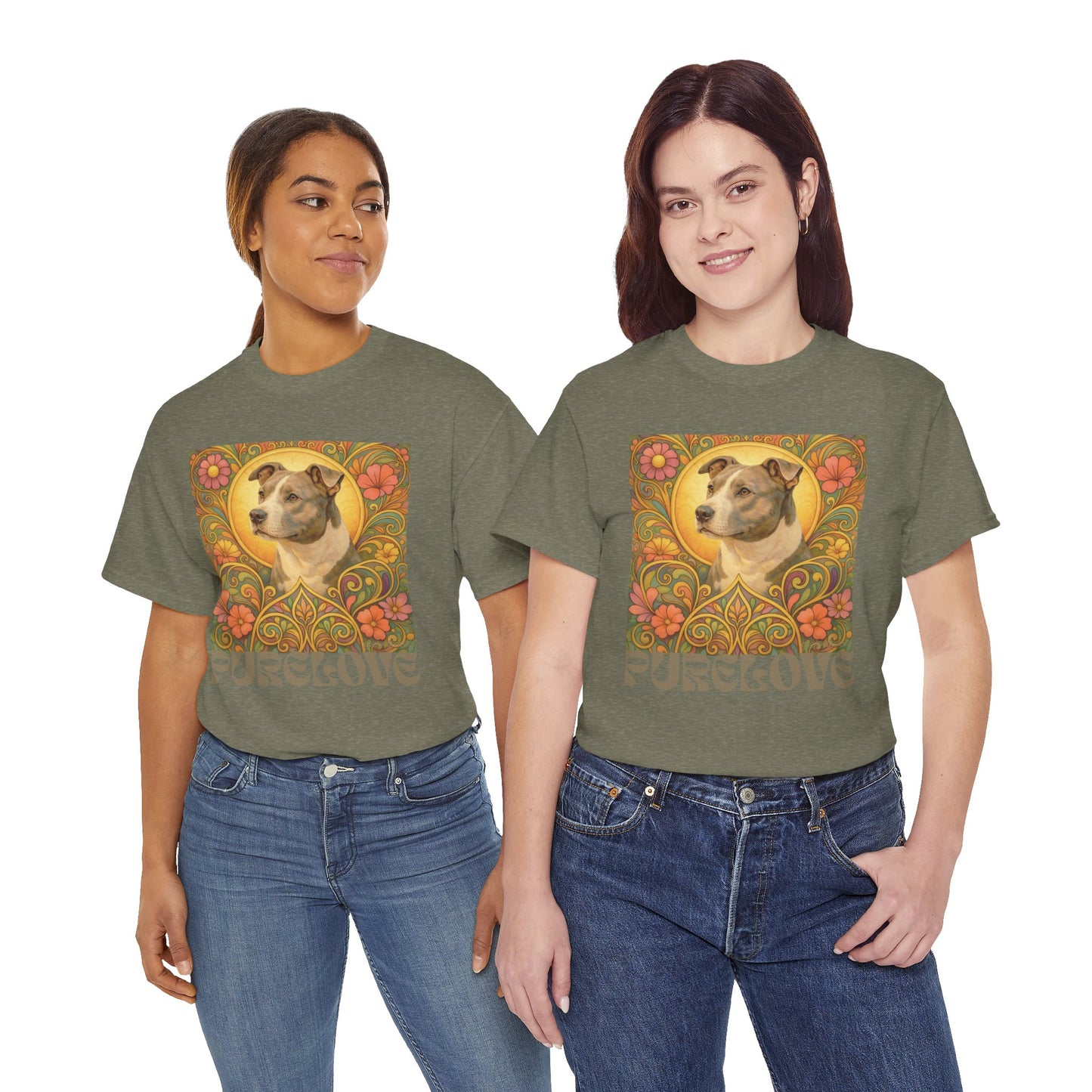 Staffy Grey & White Vintage Graphic T-Shirt – Unisex Cotton Tee for Dog Lovers
