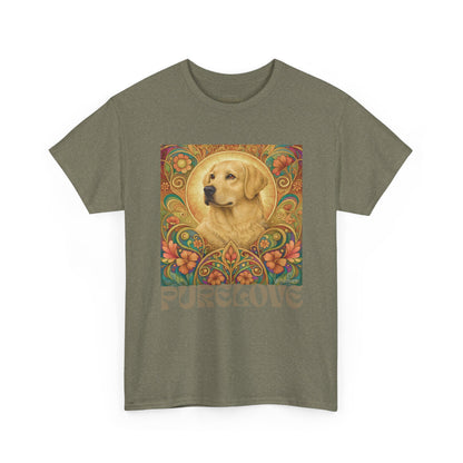 Golden Labrador Vintage Graphic T-shirt - Unisex Cotton Tee for Dog Lovers