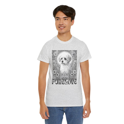 Foxypoo (Foodle) Vintage Graphic T-Shirt – Unisex Cotton Tee for Dog Lovers (Black & White)