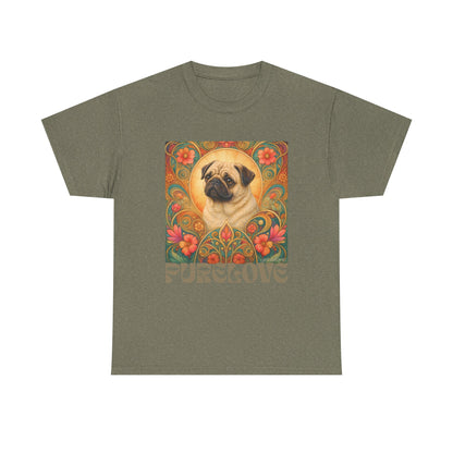 Pug Tan Vintage Graphic T-Shirt – Unisex Cotton Tee for Dog Lovers