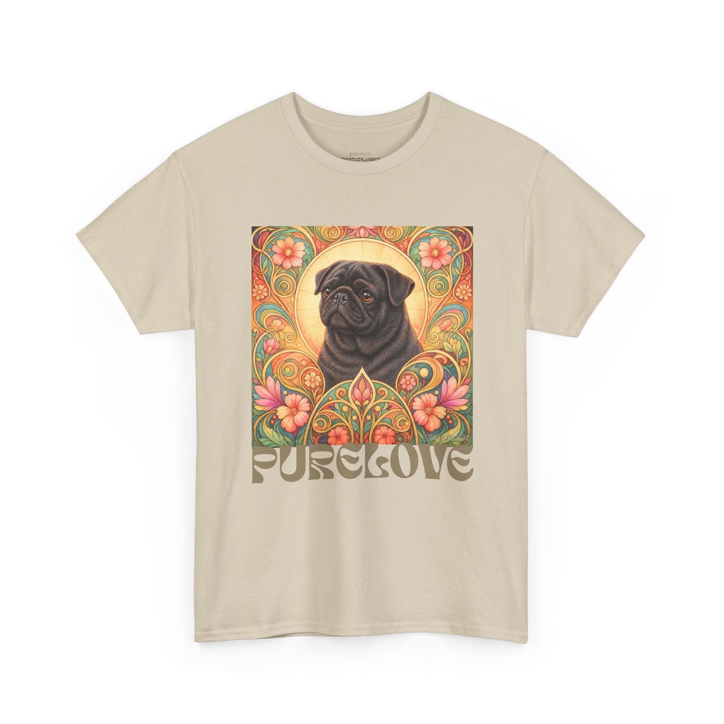 Pug Black Vintage Graphic T-Shirt – Unisex Cotton Tee for Dog Lovers