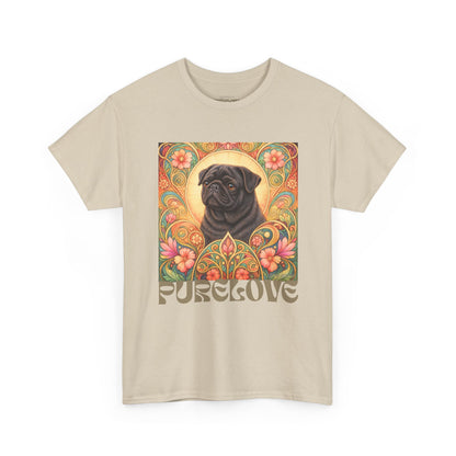 Pug Black Vintage Graphic T-Shirt – Unisex Cotton Tee for Dog Lovers