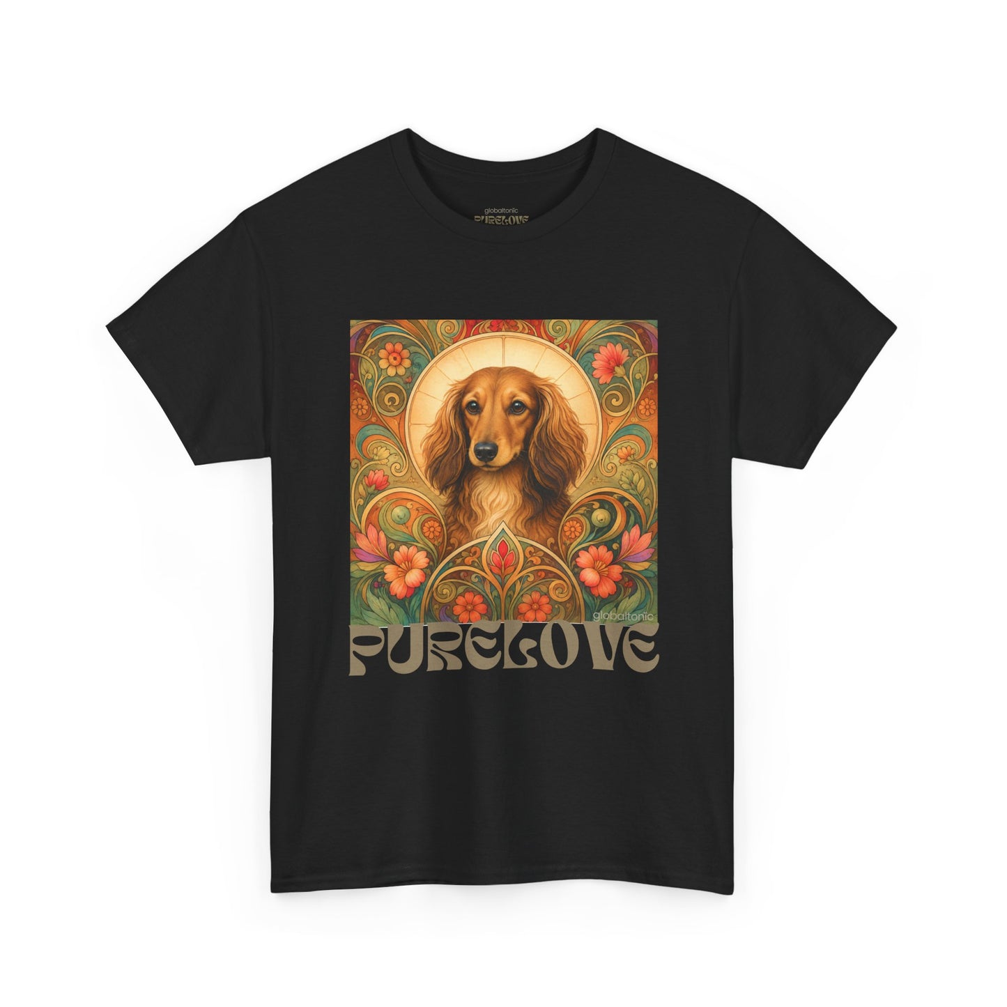 Dachshund Tan Longhair Vintage Graphic T-Shirt – Unisex Cotton Tee for Dog Lovers