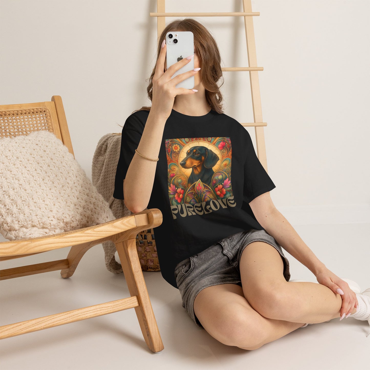 Dachshund Black Tan Vintage Graphic T-Shirt – Unisex Cotton Tee for Dog Lovers
