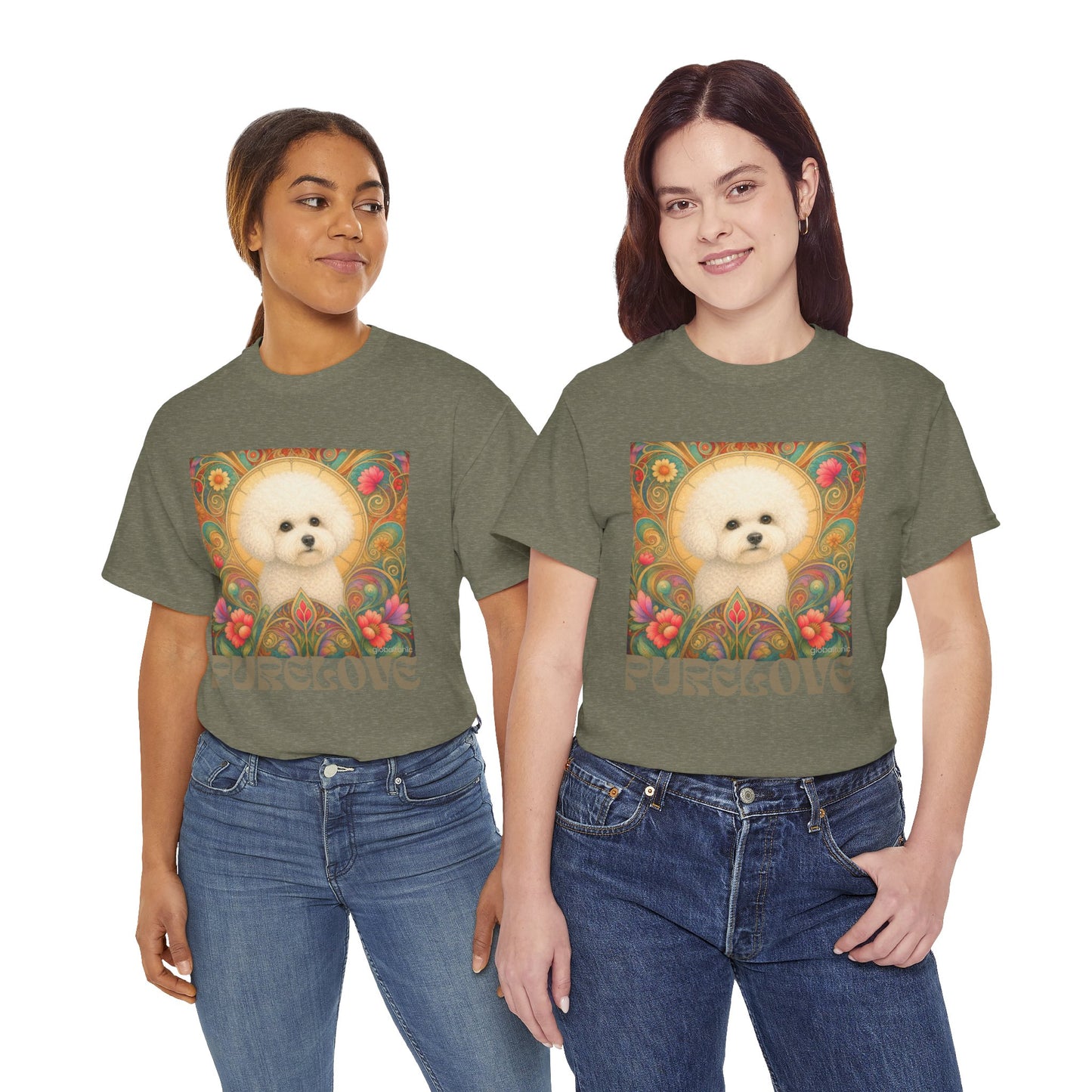 Bichon Frise Vintage Graphic T-Shirt – Unisex Cotton Tee for Dog Lovers