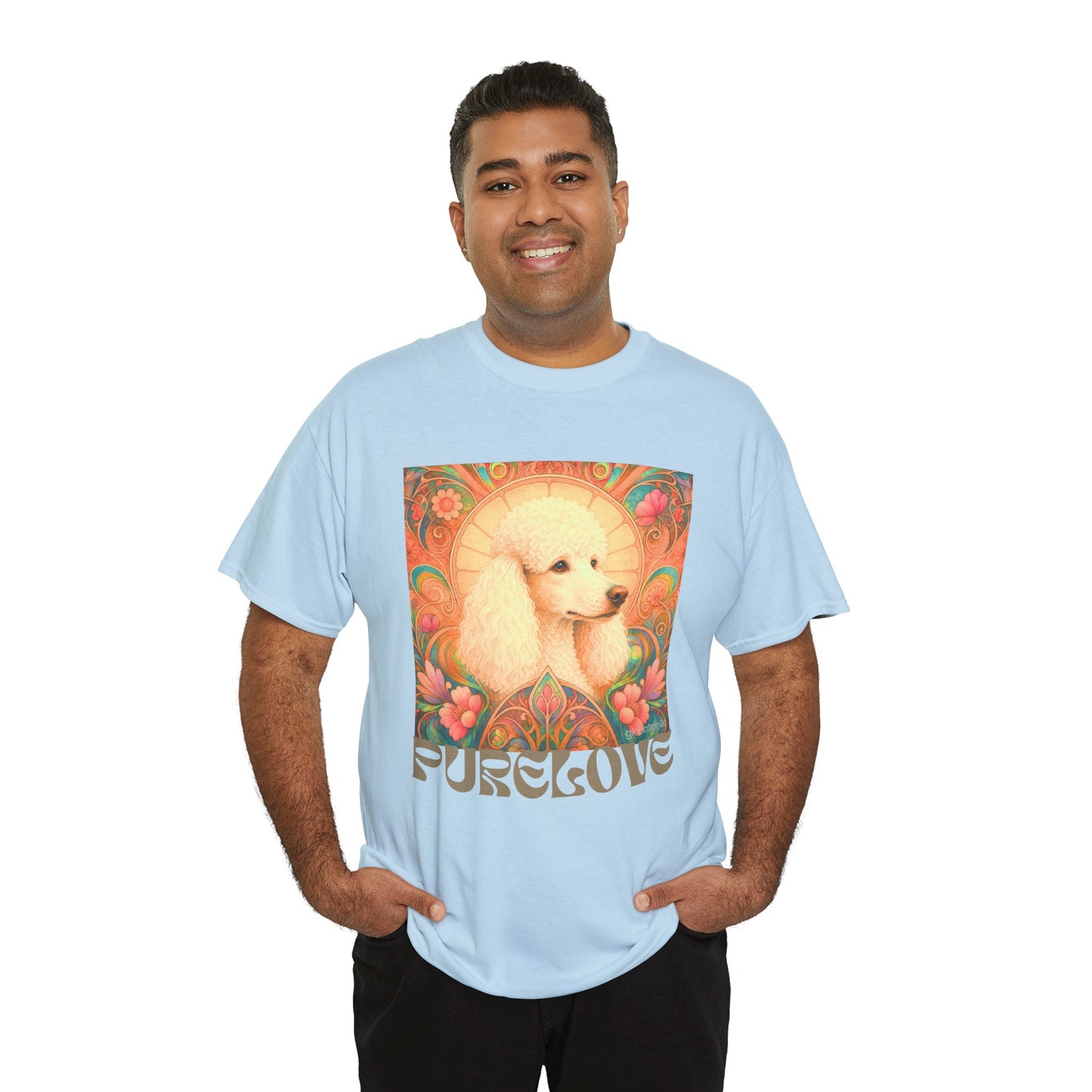 White Poodle Vintage Graphic T-Shirt – Unisex Cotton Tee for Dog Lovers