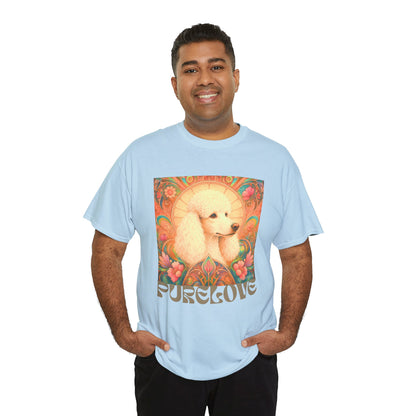 White Poodle Vintage Graphic T-Shirt – Unisex Cotton Tee for Dog Lovers