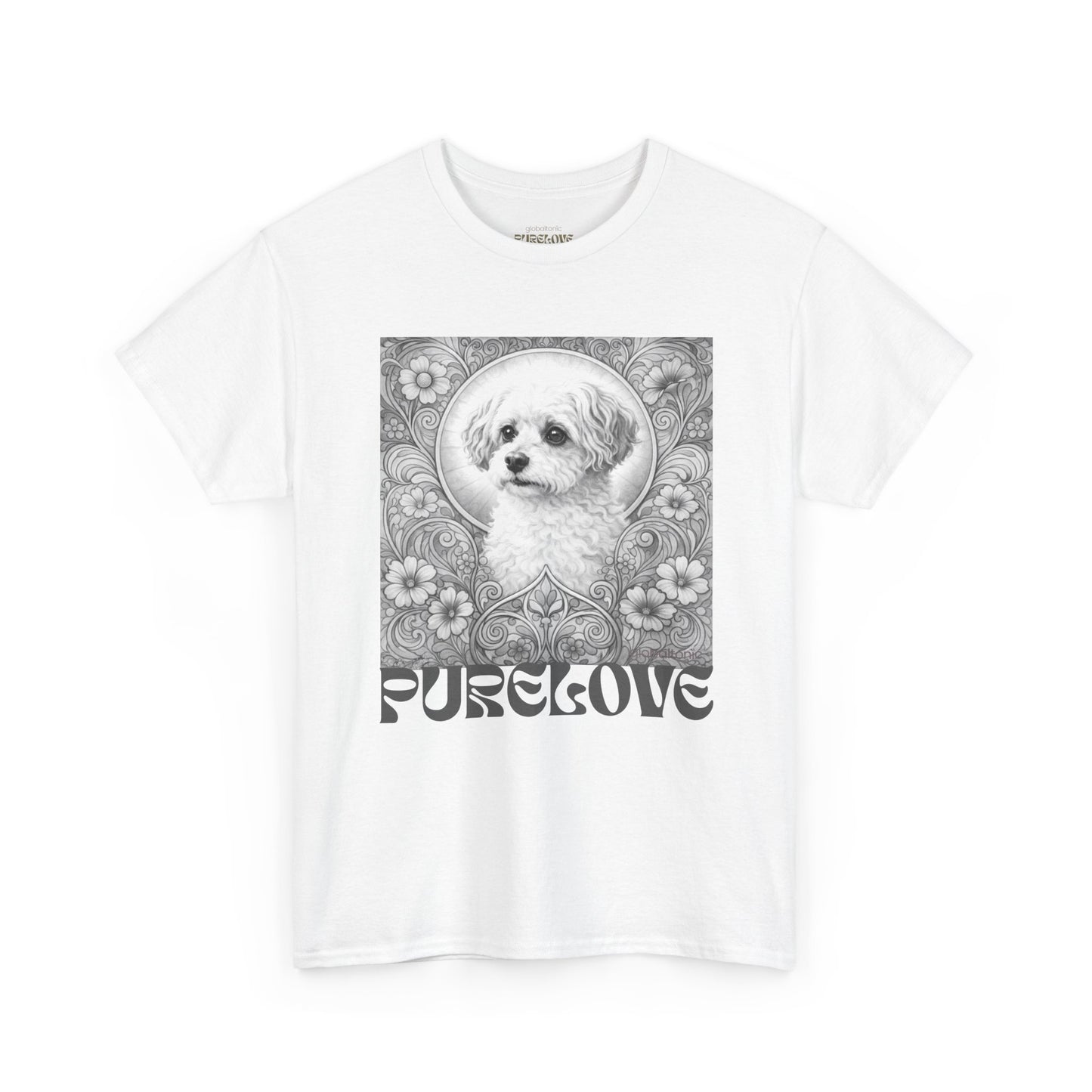 Foxypoo (Foodle) Vintage Graphic T-Shirt – Unisex Cotton Tee for Dog Lovers (Black & White)