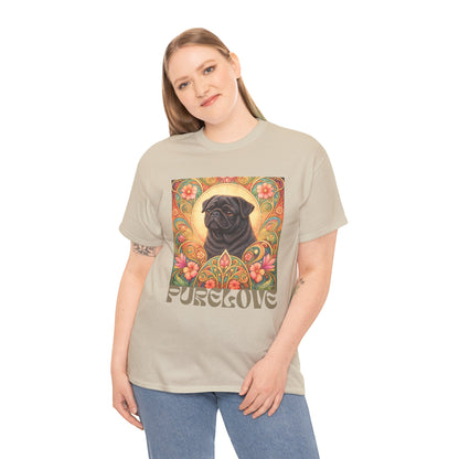 Pug Black Vintage Graphic T-Shirt – Unisex Cotton Tee for Dog Lovers