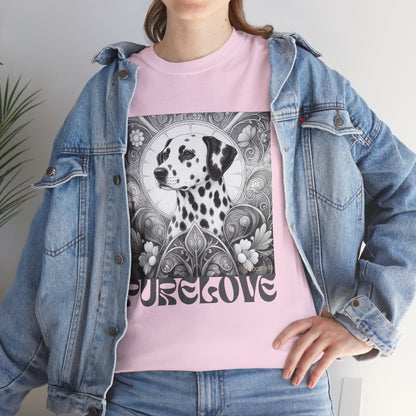 Dalmatian Vintage Unisex Cotton Tee for Dog Lovers (Black & White)