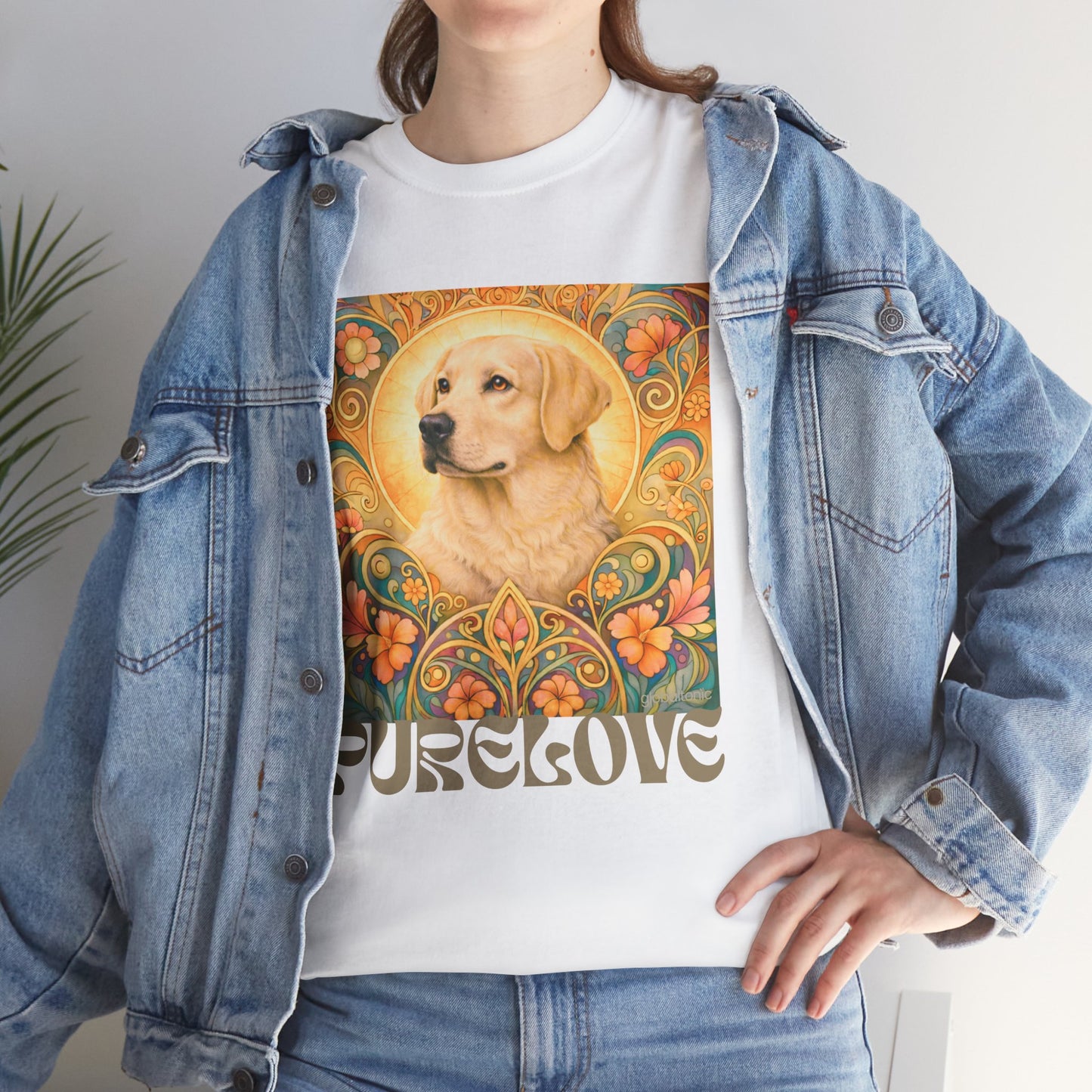 Golden Labrador Vintage Graphic T-shirt - Unisex Cotton Tee for Dog Lovers