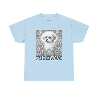 Foxypoo (Foodle) Vintage Graphic T-Shirt – Unisex Cotton Tee for Dog Lovers (Black & White)