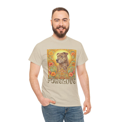 Staffy Brown Brindle Vintage Graphic T-Shirt – Unisex Cotton Tee for Dog Lovers