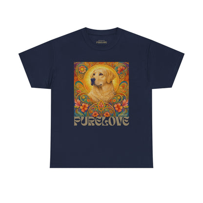 Golden Labrador Vintage Graphic T-shirt - Unisex Cotton Tee for Dog Lovers