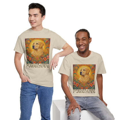 Golden Labrador Vintage Graphic T-shirt - Unisex Cotton Tee for Dog Lovers